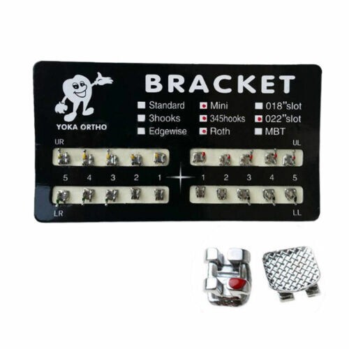 10 Packs Dental Orthodontic Metal Brackets Braces Mini Roth.022 Hooks 345