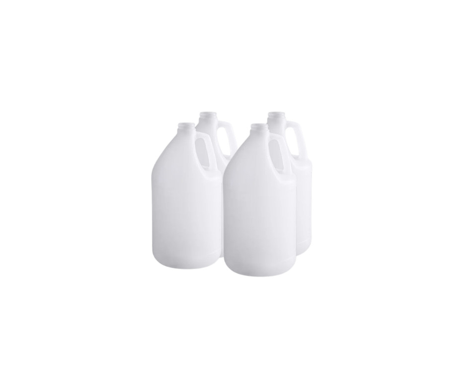 Gallon Jug 128oz Industrial Round Jugs 4 PACK w/caps