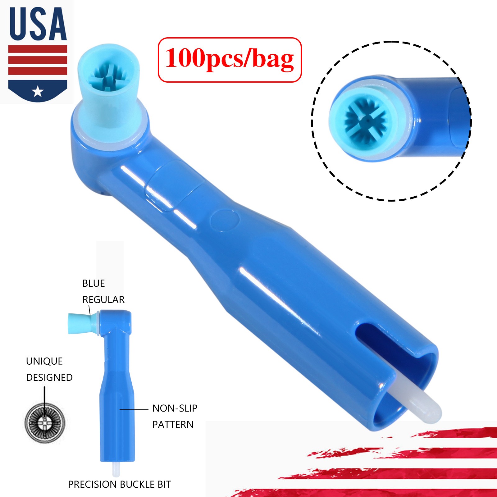 FIRM 500 pcs Dental Disposable Prophy Angles Top Quality Money back guarantee!