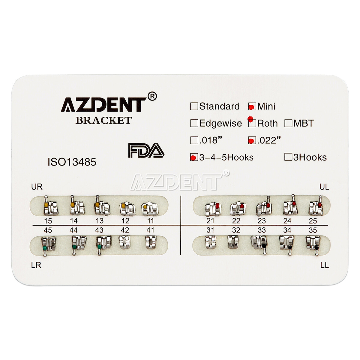 AZDENT Dental Orthodontics Brackets Braces /Supper Elastic Niti Round Arch Wires