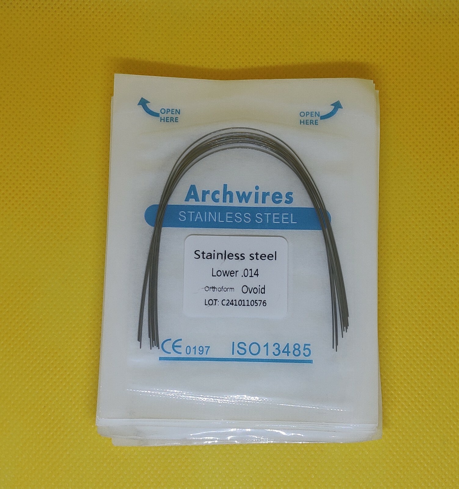 20Packs Dental Stainless Steel Arch Wires Orthodontic Round Ovoid/Natural Form