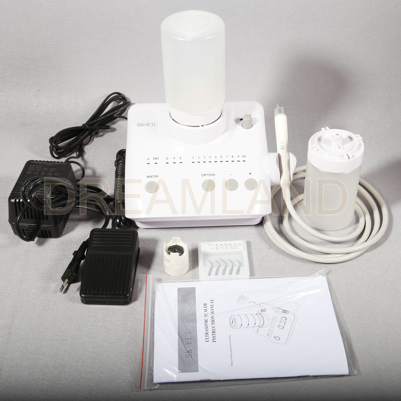 Dental Ultrasonic Piezo Scaler 2 Bottles 5*Tips for Cavitron EMS LED Handpiece
