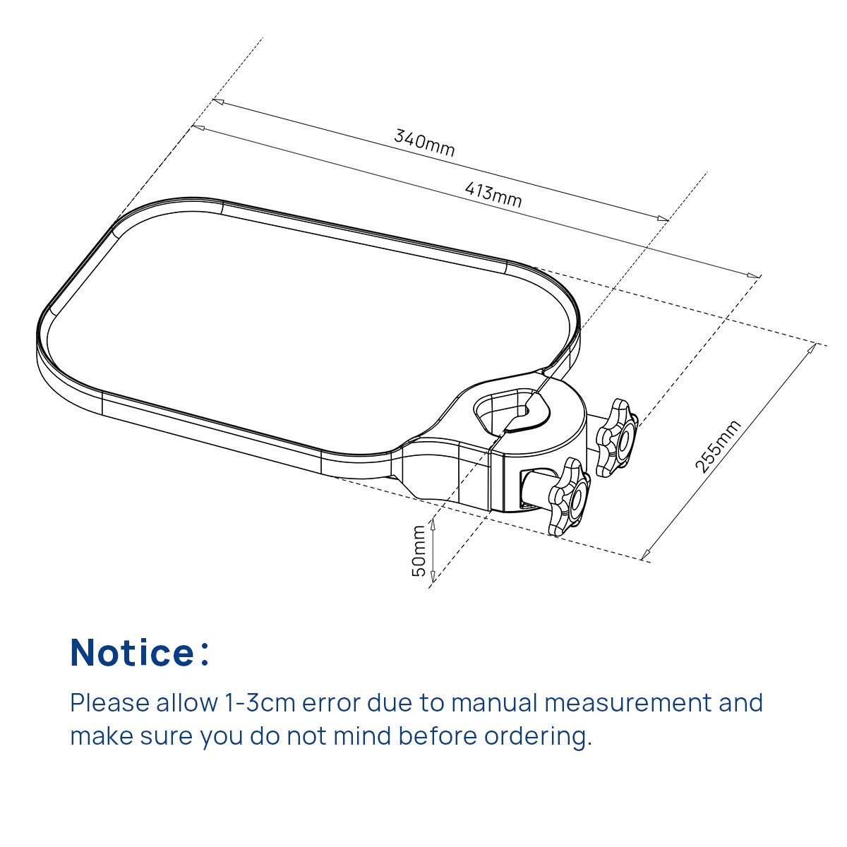 Dental Post Mounted Utility Tray for Dental Chair Unit Dental Instrument Tray