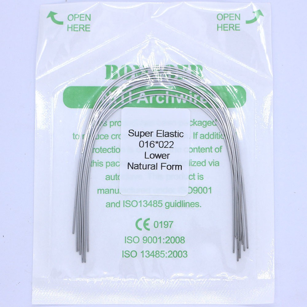 5×Dental Orthodontic Super Elastic Niti Rectangular Arch Wires Nature 16×22Lower