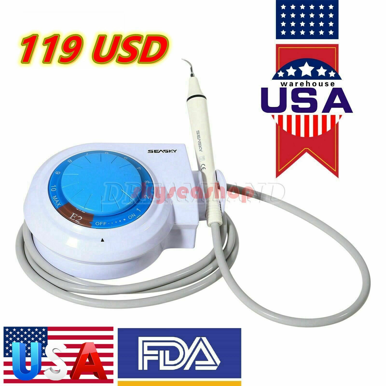 For Cavitron Dental Ultrasonic Piezo Scaler w/ Handpiece 5*Tips fits EMS SKYSEA