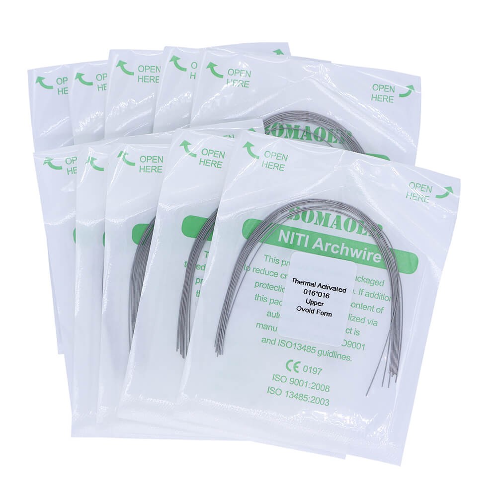10×Dental Orthodontic Niti Thermal Activated Rectangular Arch Wires 16×16 Upper
