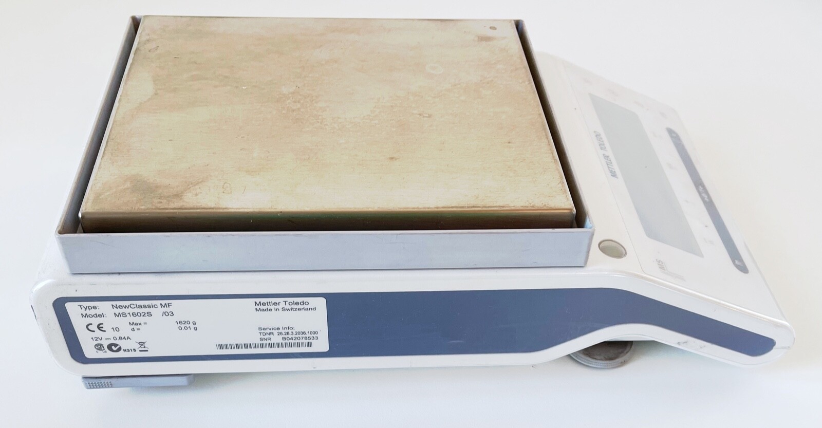 METTLER TOLEDO MS1602S /03 Scale Newclassic MS Toploading Balance 1620g X 0.01g