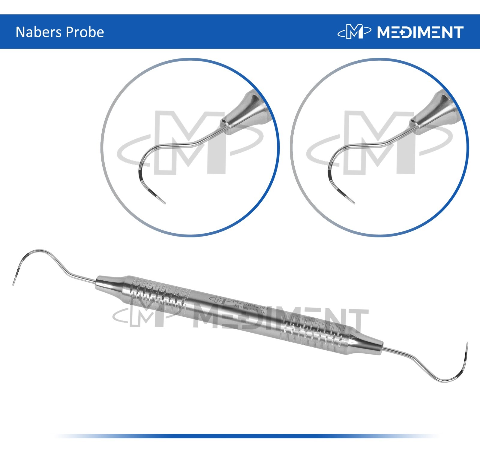 Dental Nabers Probes 2N Periodontal Furcation Color Markings Screening