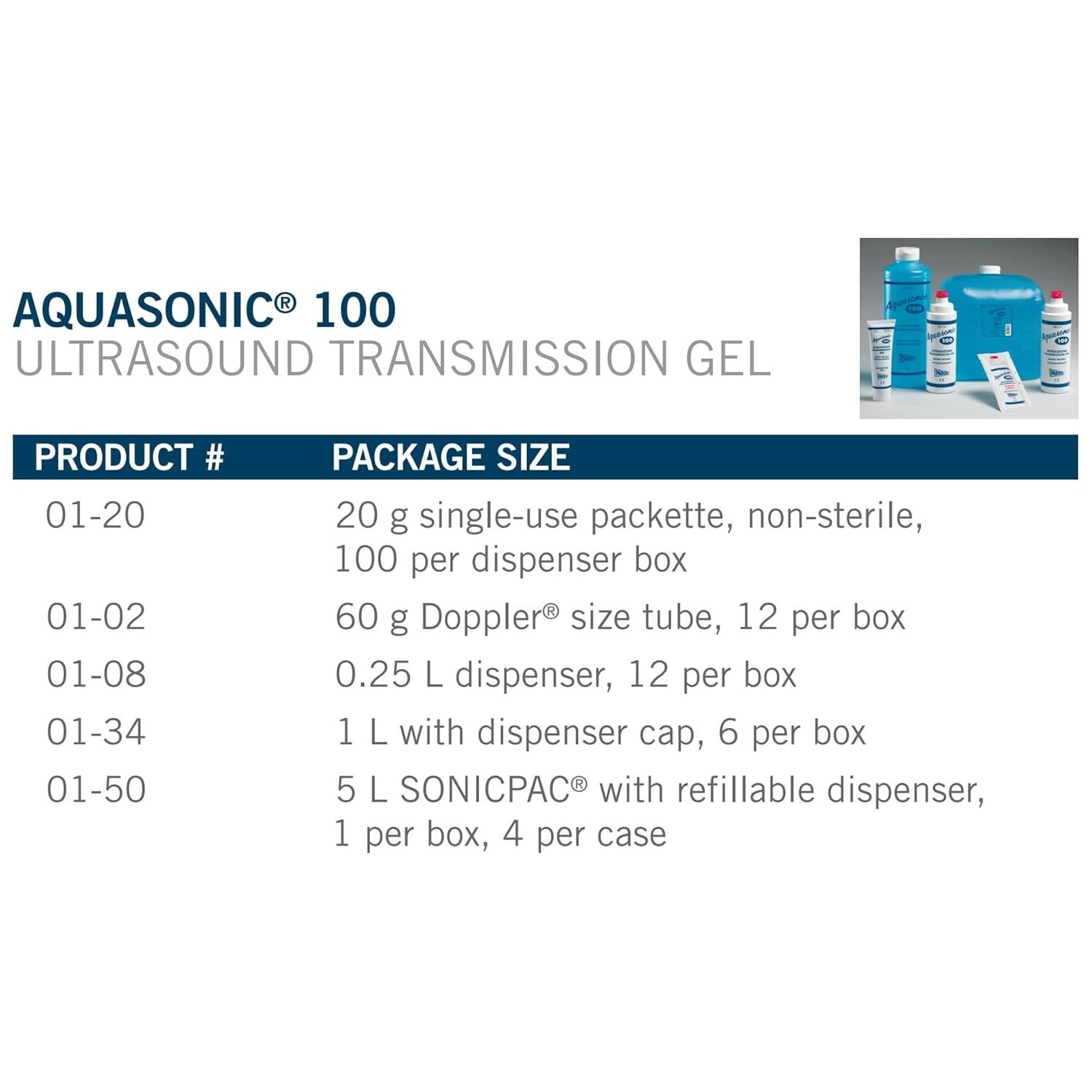 Parker Laboratories Aquasonic Ultrasound Gel .25 Liter Bottle