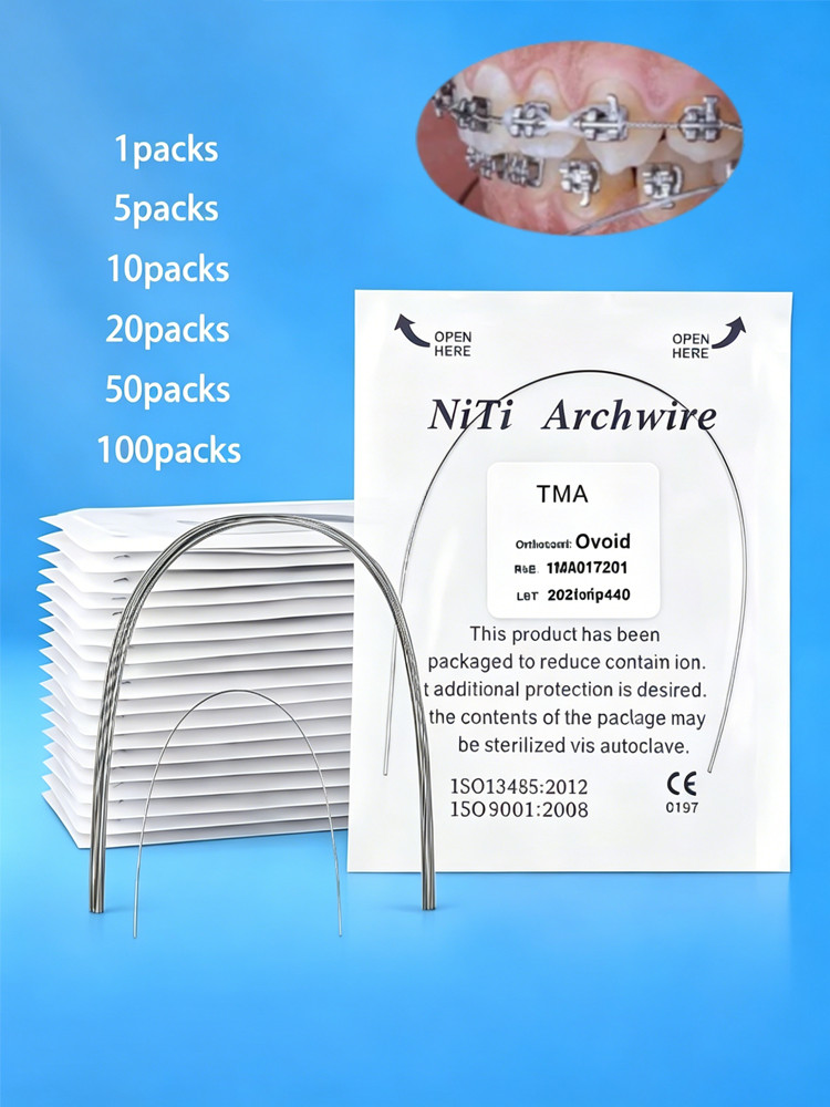 Dental Orthodontic TMA Beta Ti-Mo Arch Wires Ovoid Rectangular 1pc/pack