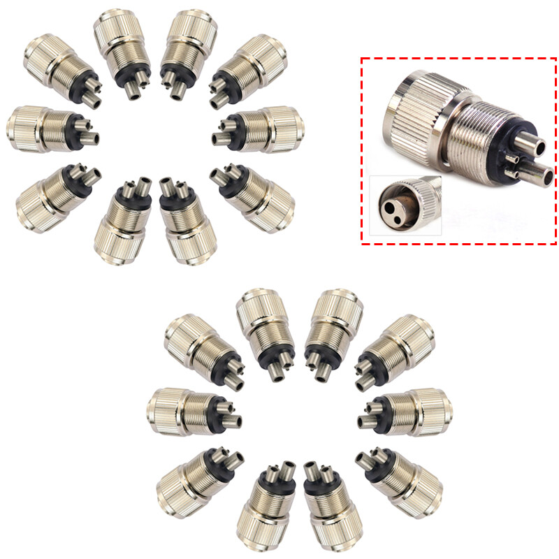 20pc,Dental4 to2 Hole High Fast Speed Handpiece Tubing Adapter Changer Connector