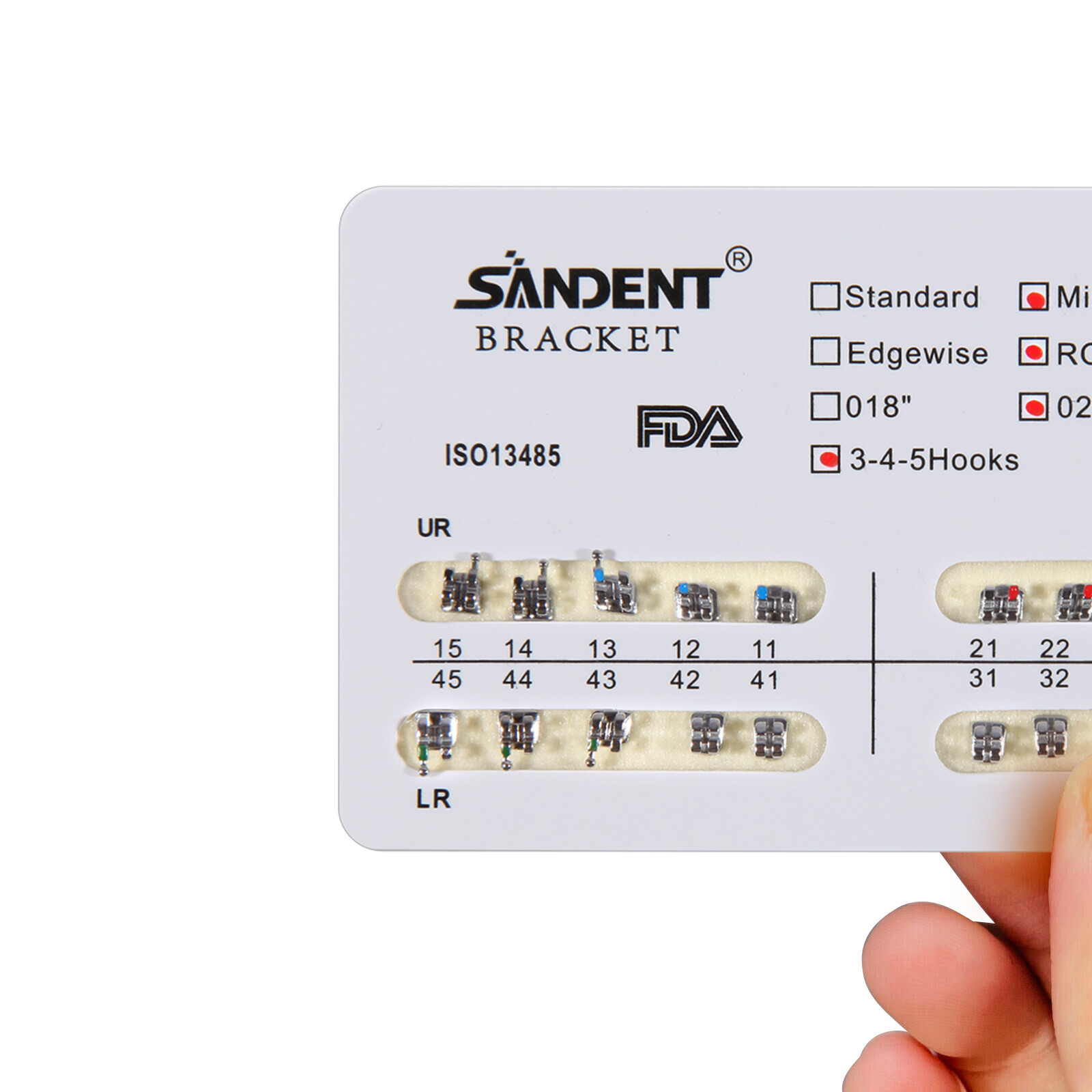 10packs Dental Orthodontic Brackets Braces Mini Roth Slot 022 345 Hook #2 200PCS