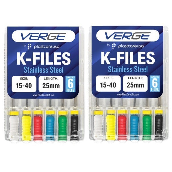 2 X Size 15-40 Assorted 25mm Endo K-Files, Endodontic Dental K Files