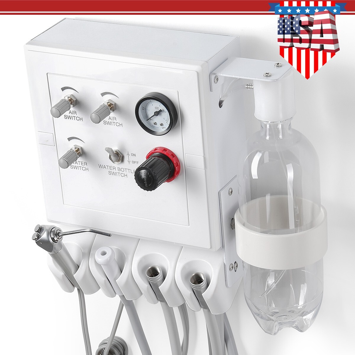 Dental Portable Turbine Unit Weak Suction fit for Dental Chair Unit 2Holes