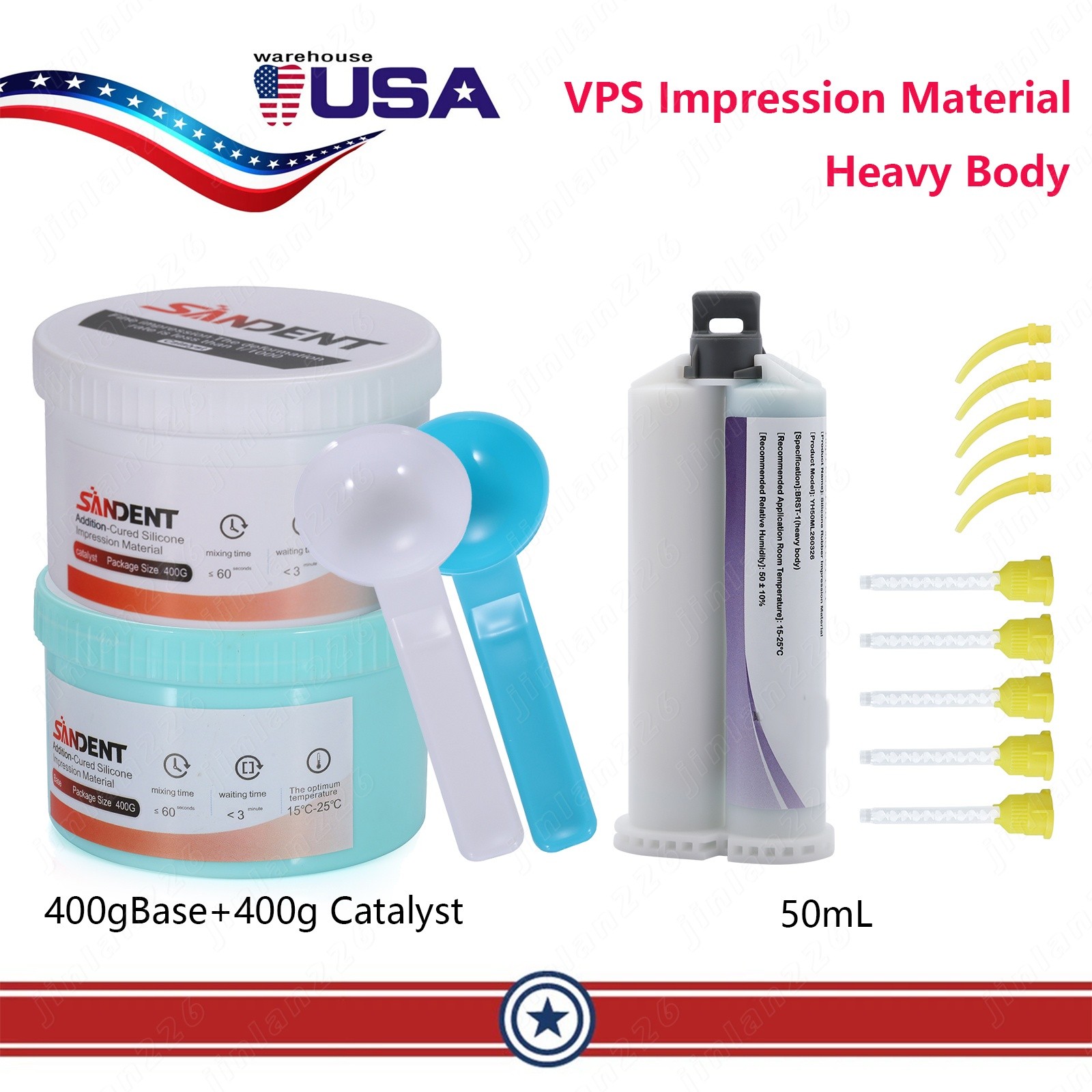 VPS PVS Dental Impression Silicone Material Putty/Cartridge Heavy Body