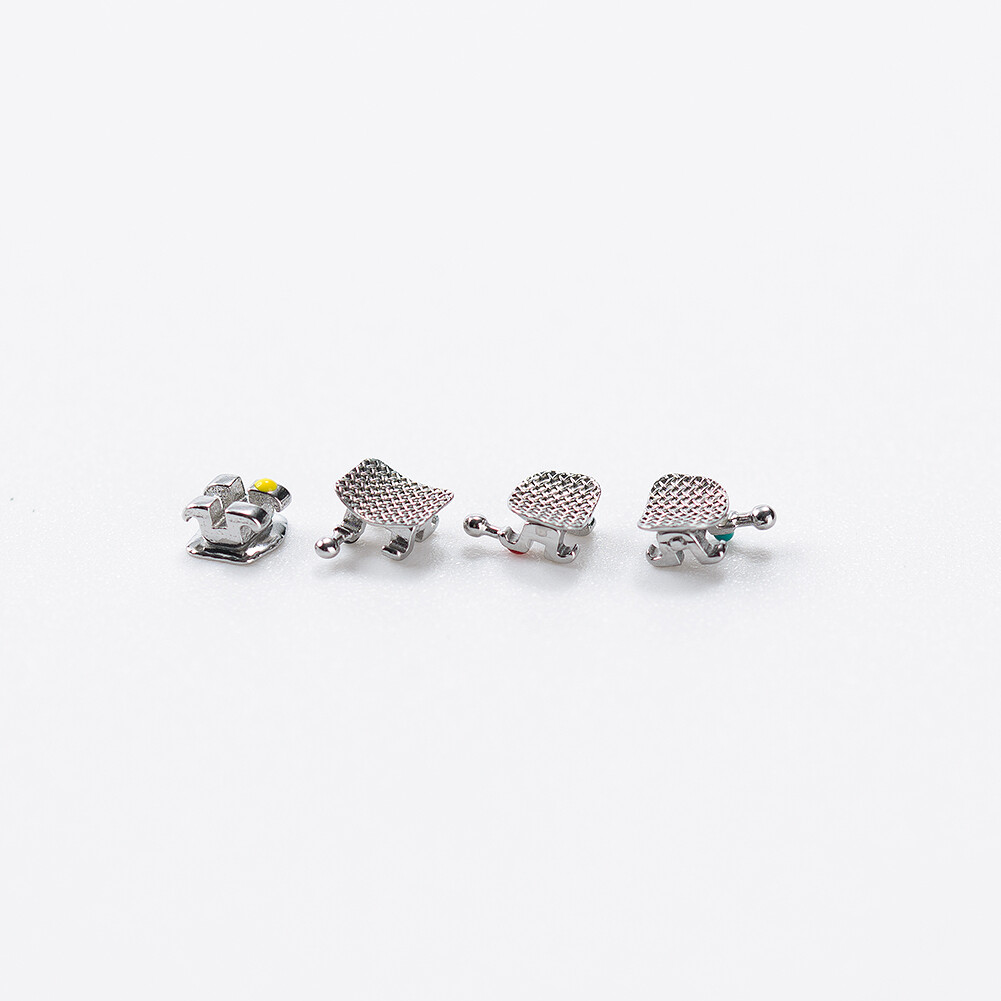 20Pcs Dental Orthodontic Brackets Braces Mini MBT Roth 022 345 Hooks Metal Mesh