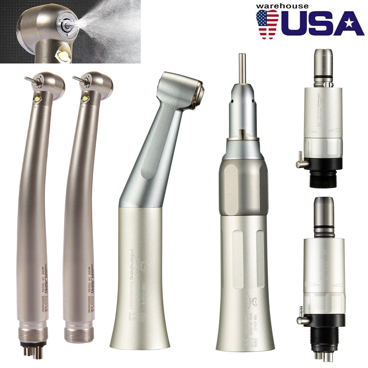 Estilo NSK Dental Alta y Baja Velocidad / Kit de Pieza de Mano de 4/2 Agujero