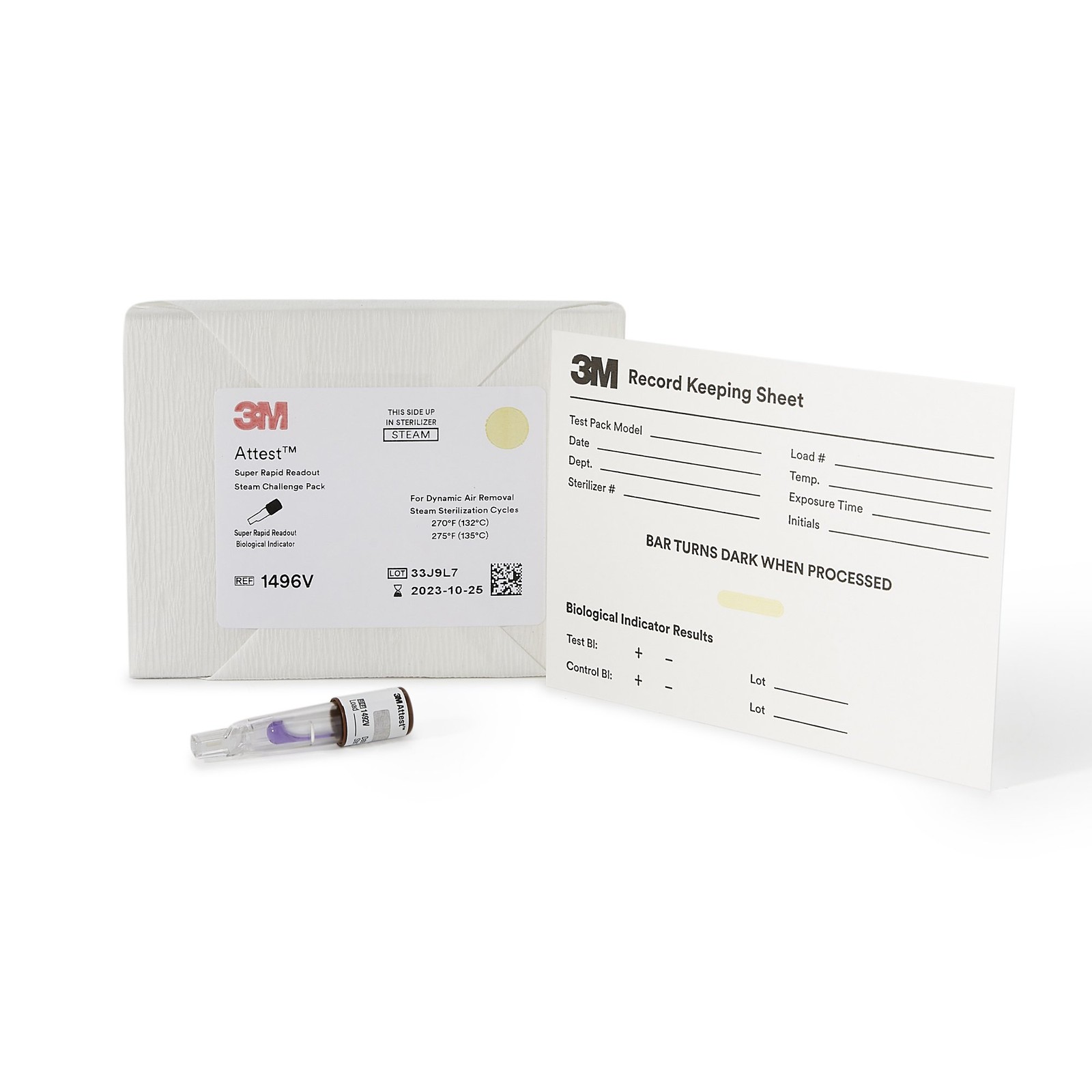 3M Attest Super Rapid Readout Sterilization BI Challenge Pack (Case of 24)