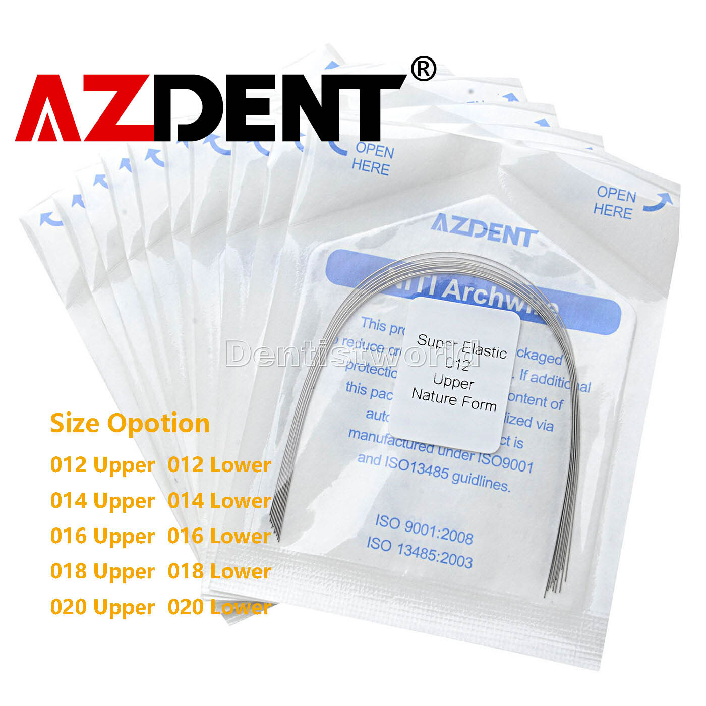 Dental Orthodontic Niti Arch Wire Super Elastic Natural Nature Form Round AZDENT