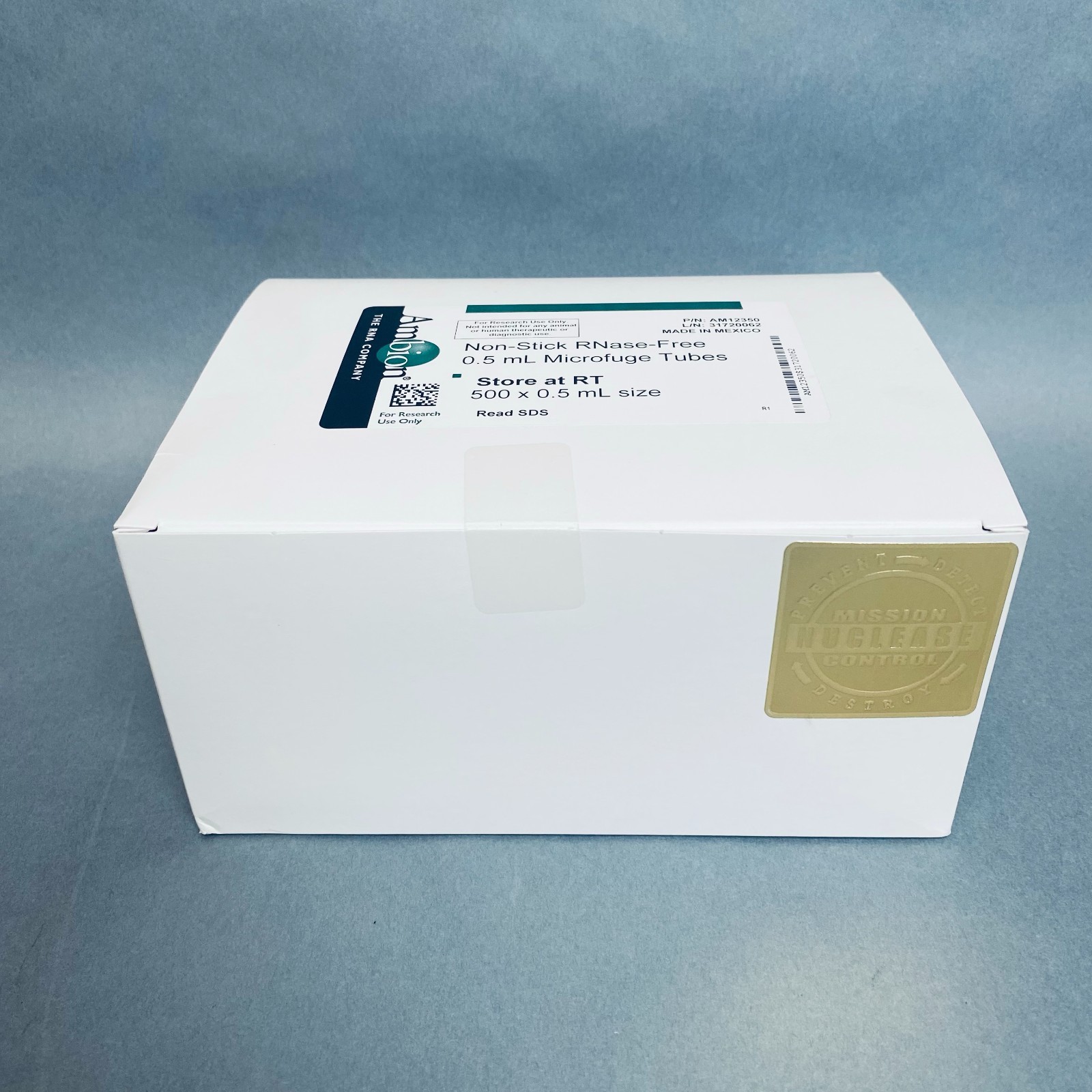 Ambion Microfuge Tube 0.5 ml Non-Stick Box of 500 Tubes