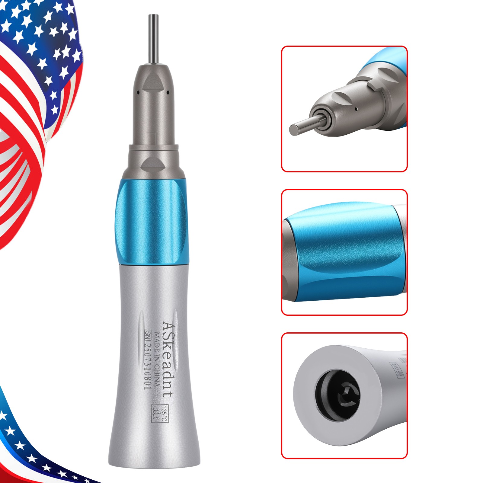 E-TYPE Dental Slow Low Speed Straight Nose Cone Handpiece NSK STYLE