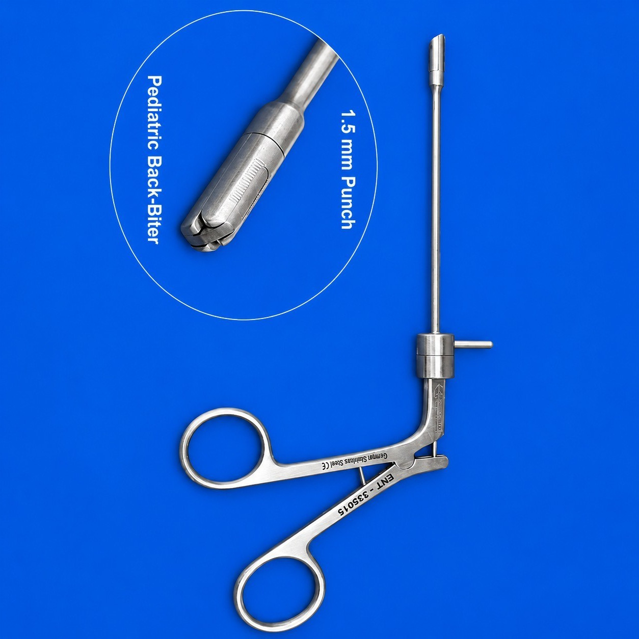 Pediatric Back-Biter Punch Forceps Straight ENT Instrument Stainless Steel