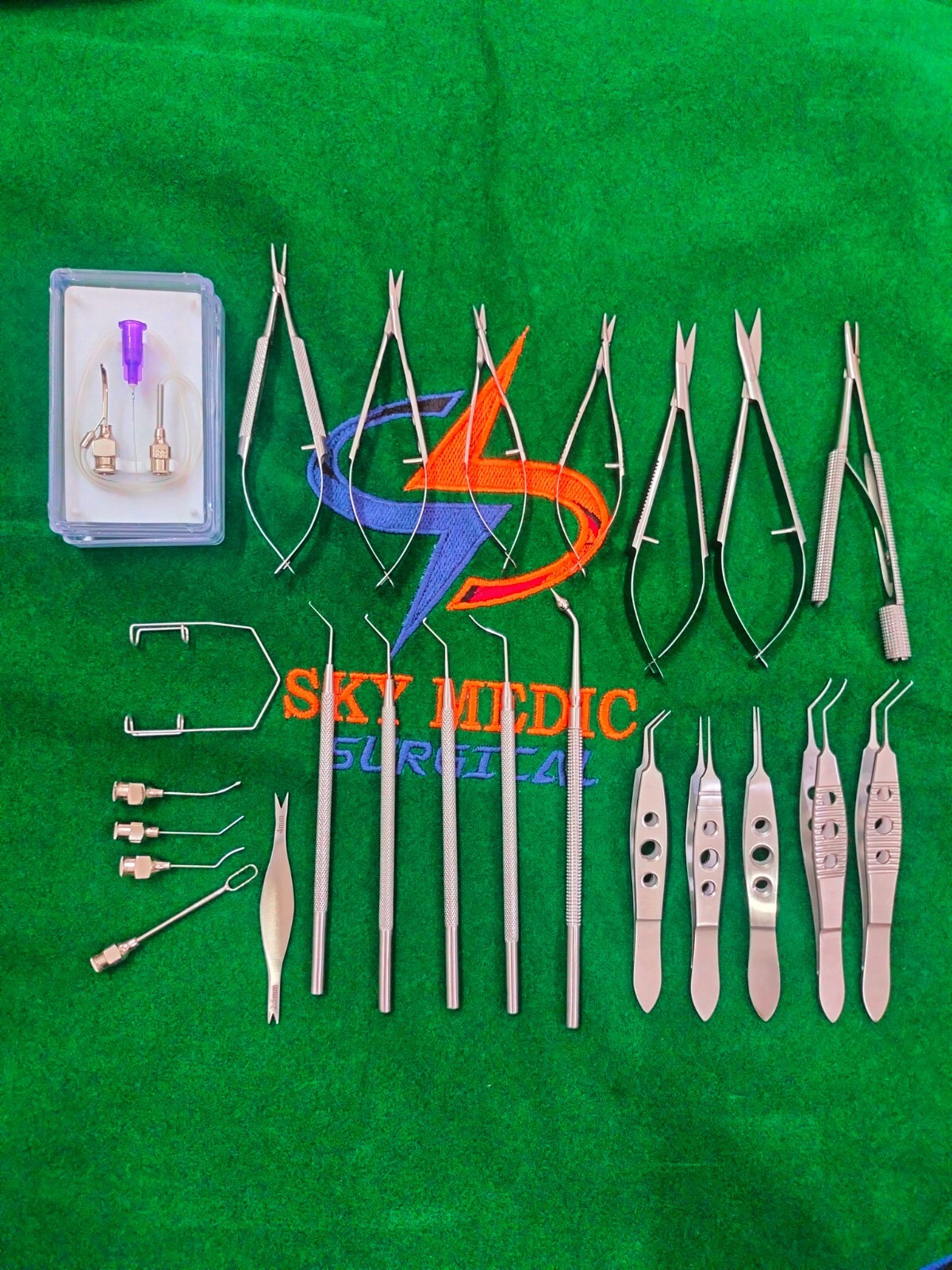 25PC STAINLESS STEEL CATARACT SURGERY INSTRUMENT SET OPHTHALMIC MICROSURGERY SET