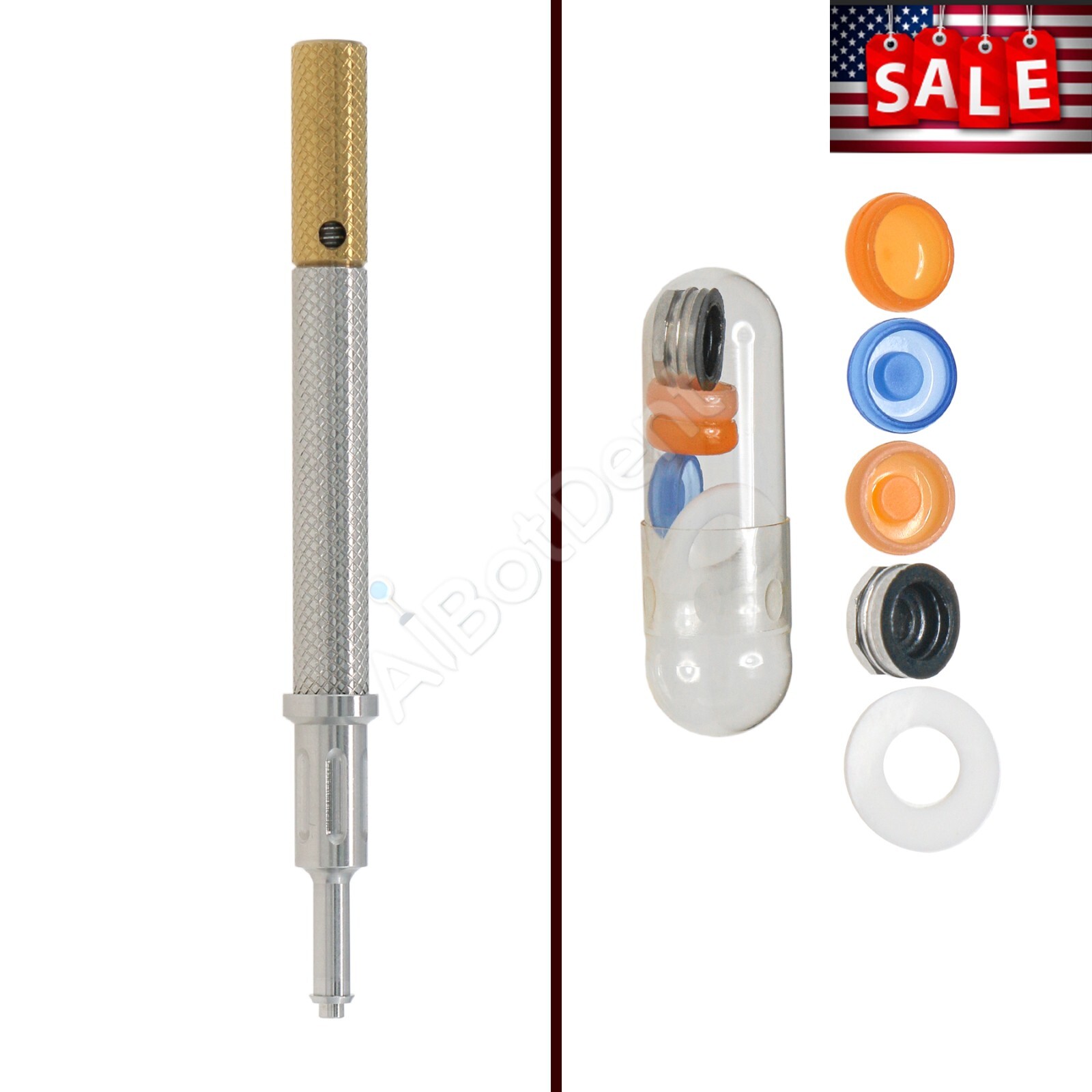 US Dental Overdenture Locator Implant Abutment for Zimmer/Hiossen Male Caps Tool