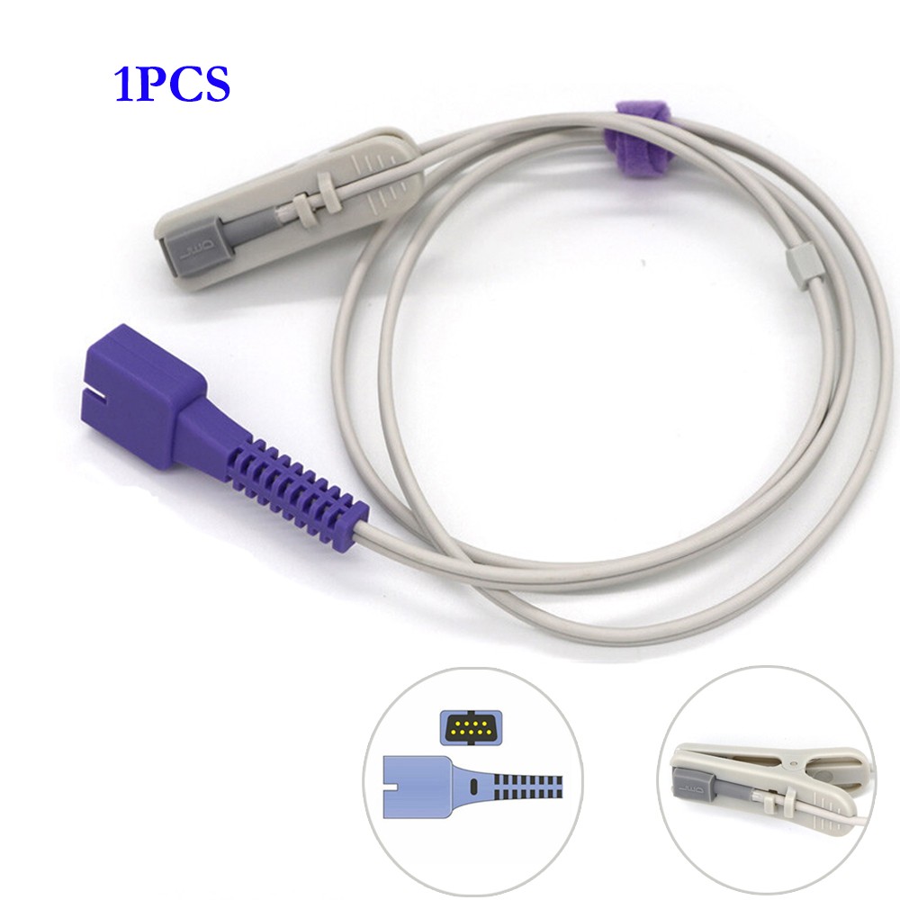 For Nellcor Oximax Adult Ear Clip Spo2 Sensor Probe Pulse Oximeter DB9P 1/2PCS
