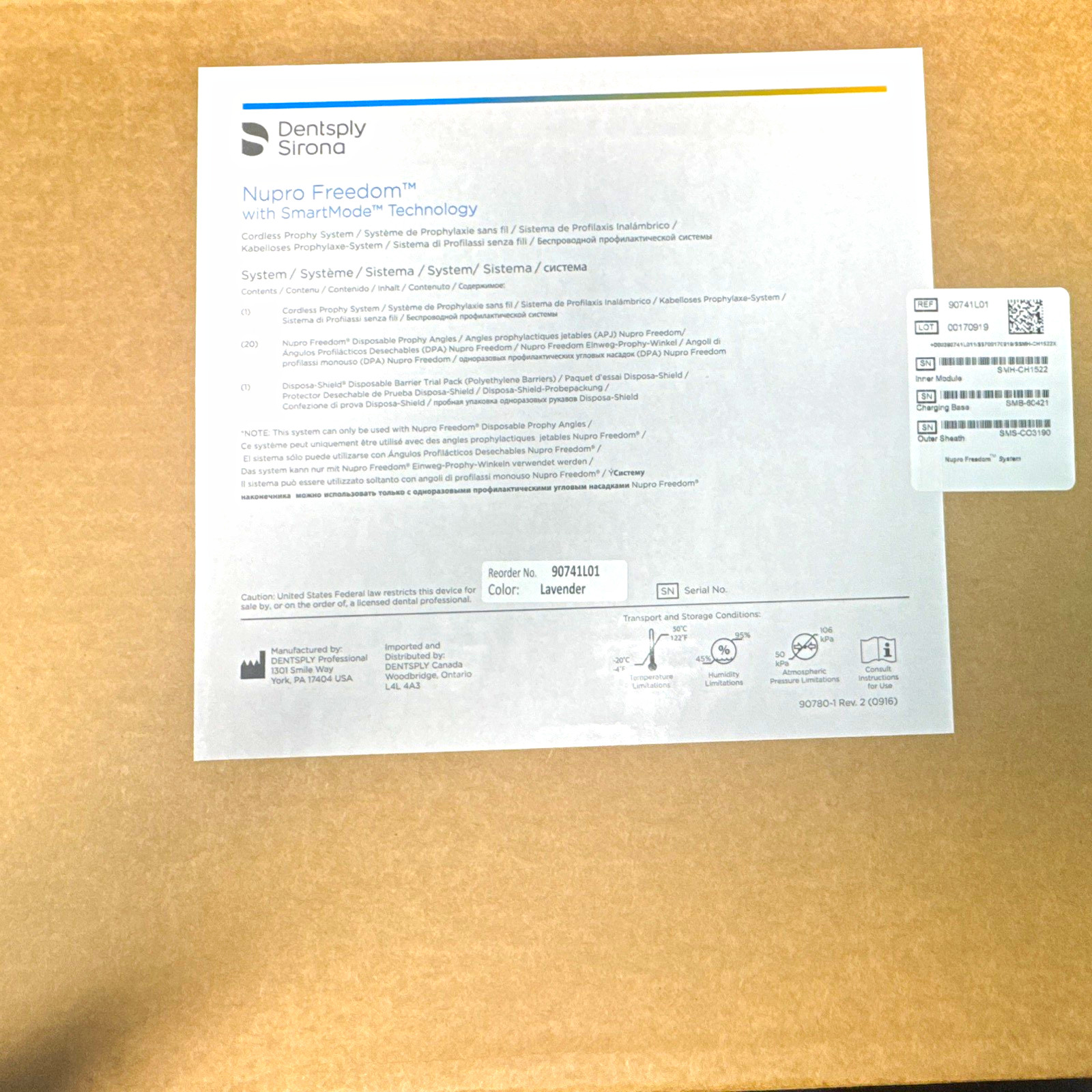 Dentsply Sirona Nupro Freedom Cordless Prophy System 90741L01 *BRAND NEW
