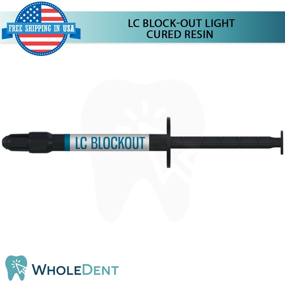 GDT Supplies LC Block Out Light Cured Resin Dental Lab Syringes Impression