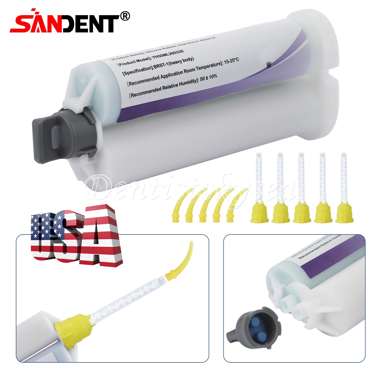 Dental Impression Material Heavy Body Fast Rapid Set VPS 50 ml Cartridges