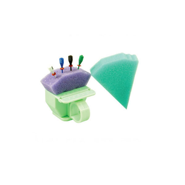 Dental Endo Triangle Sponge Foam cushions Refill Inserts 50 pcs + 2 Ring holders