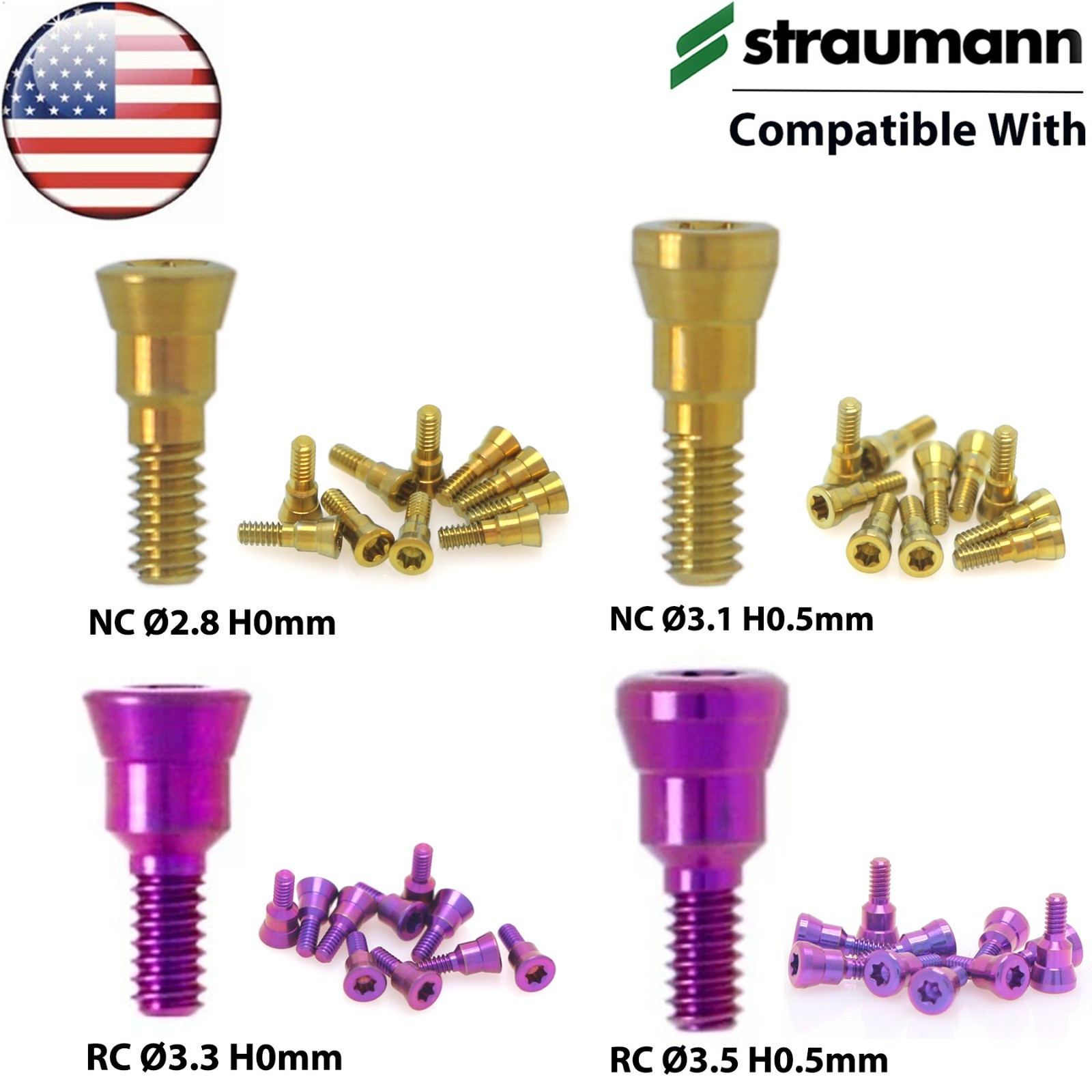 For Straumann ITI Healing Abutment & Transfer Impression Open Closed Tray NC/RC