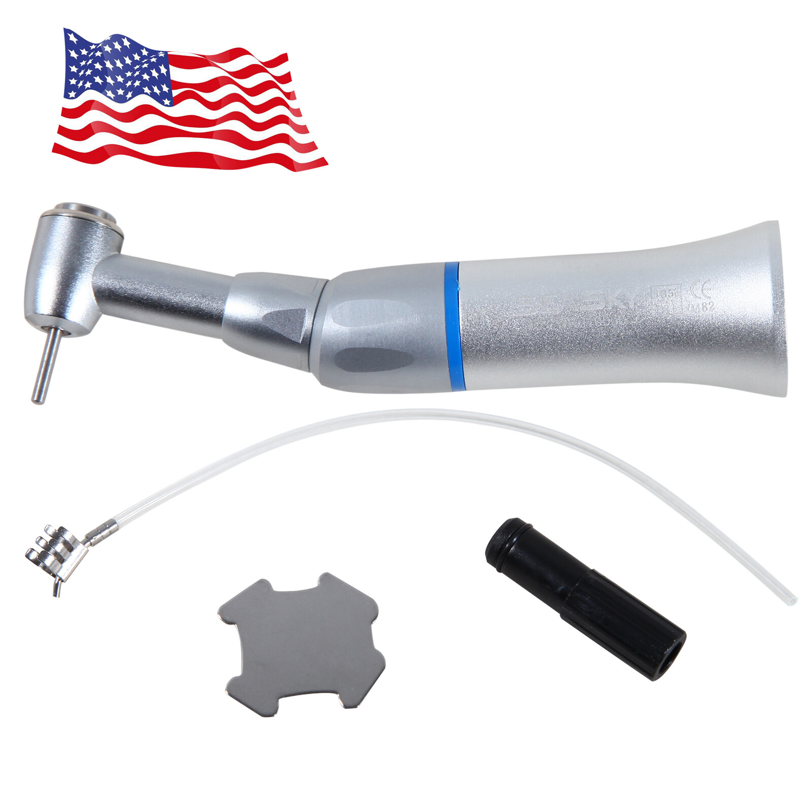 1-5* Dental Low Speed Contra Angle Handpiece Push Button Fit FG 1.6mm Bur ns