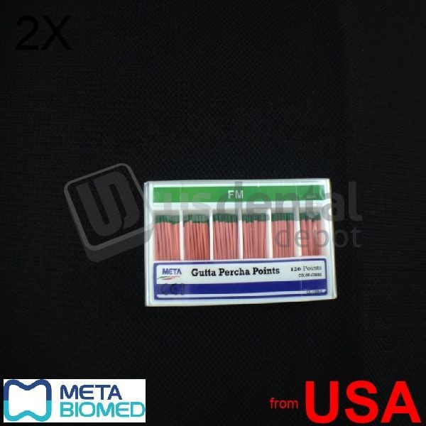 2X LOT of META Gutta Percha Points Color Coded Spill Proof #FM ( Fine-Me 107615