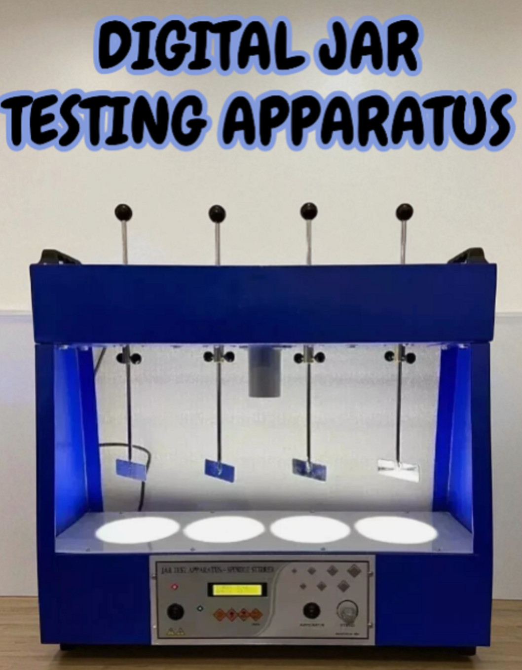Digital Jar Test Apparatus 4 Paddle 110V Flocculation Water Testing Lab Mixer US
