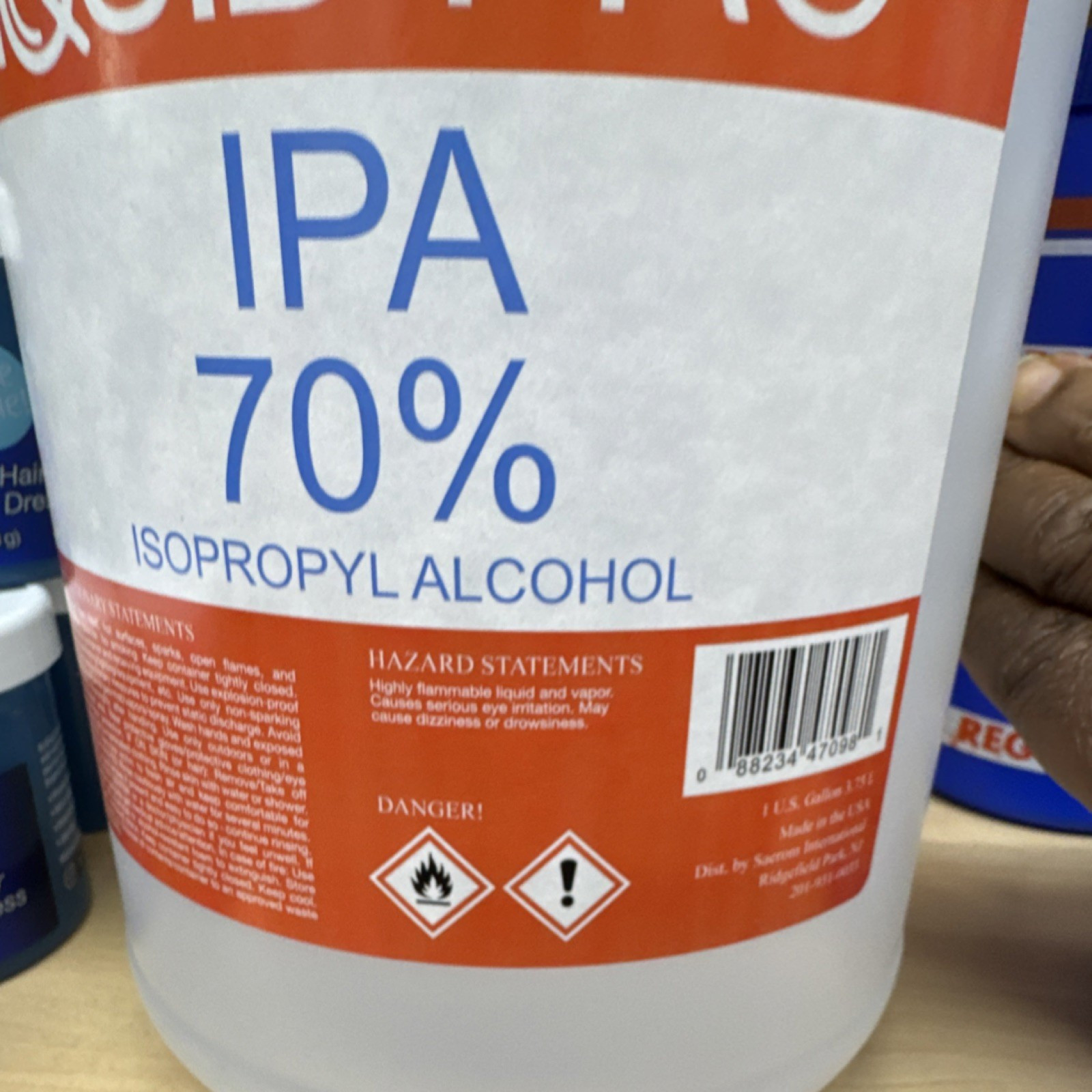70% Isopropyl Alcohol (IPA) 1 Gallon (128 oz) Bottle – Laboratory Use