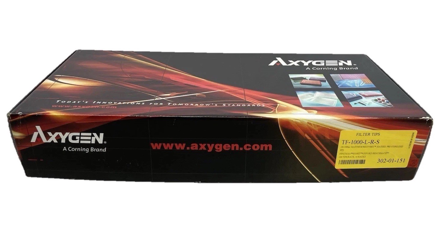 Axygen Filter Pipette Tips 100–1000µL Sterile Racked 10×100 TF-1000-L-R-S