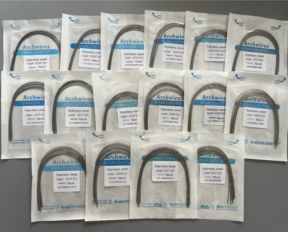 Dental Orthodontic Stainless Steel Round/Rectangular Arch Wires Natural