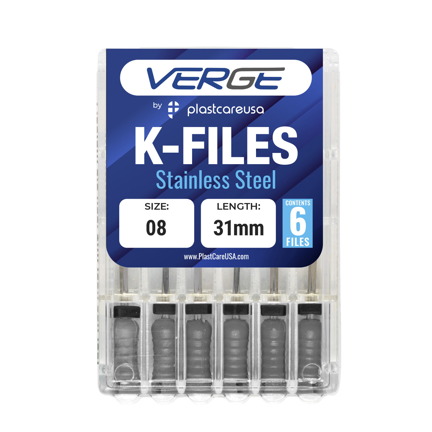 Size 8 31 mm Endo K-Files, Endodontic Dental K Files (Premium Stainless Steel)