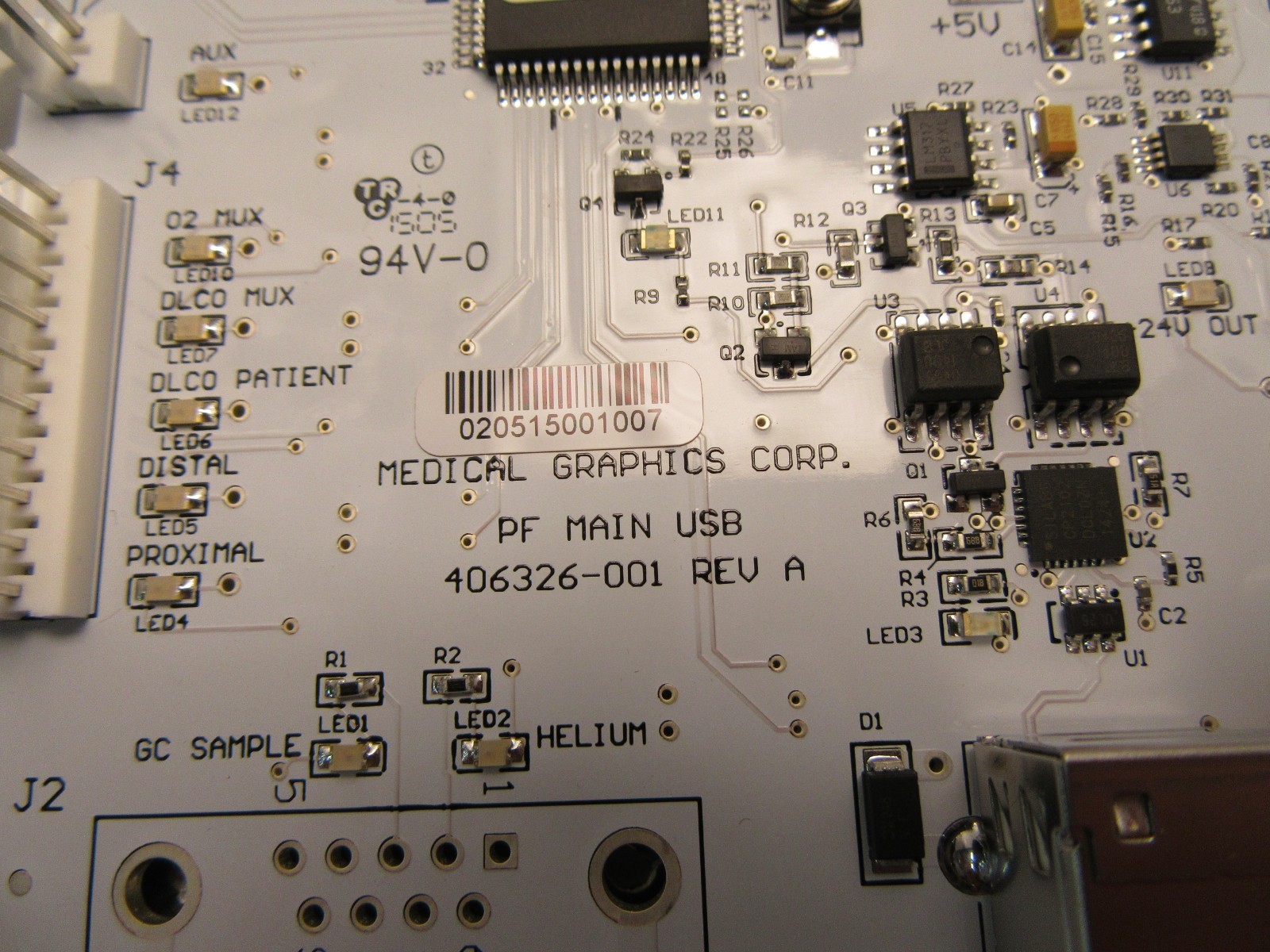 medgraphics pf main usb board 406326-001 rev a pcb 753226-001 [4*T-15]