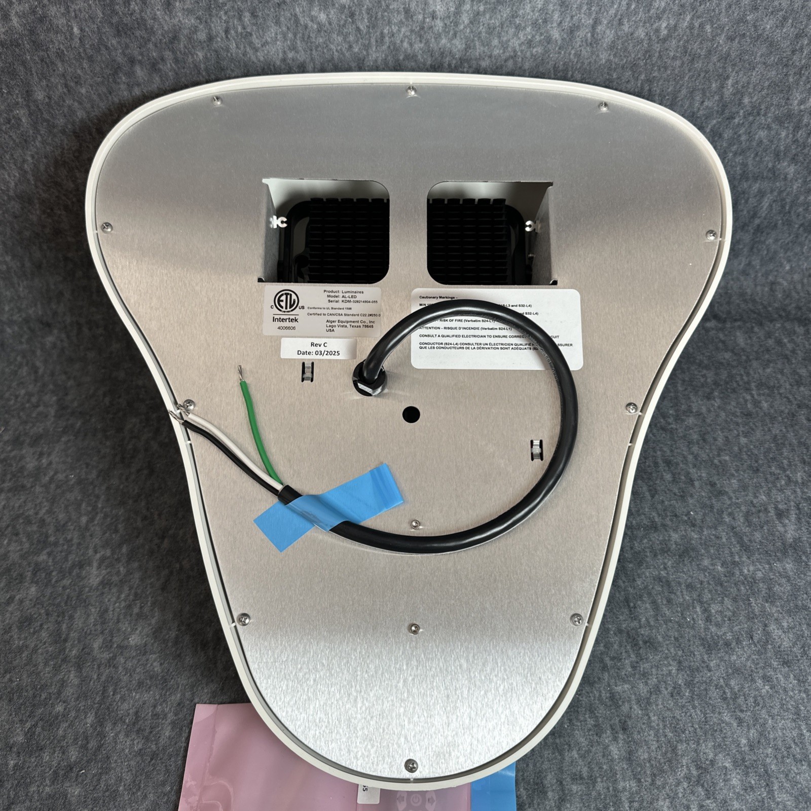 Alger Equipment Luminaires AL-LED Ceiling Mounted Operating Light With Remote
