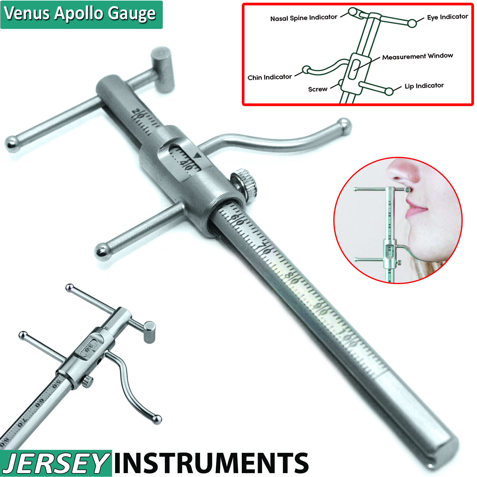 New Premium Grade Gauge High-quality Stainless Steel Dental VDO Gauge Ruler