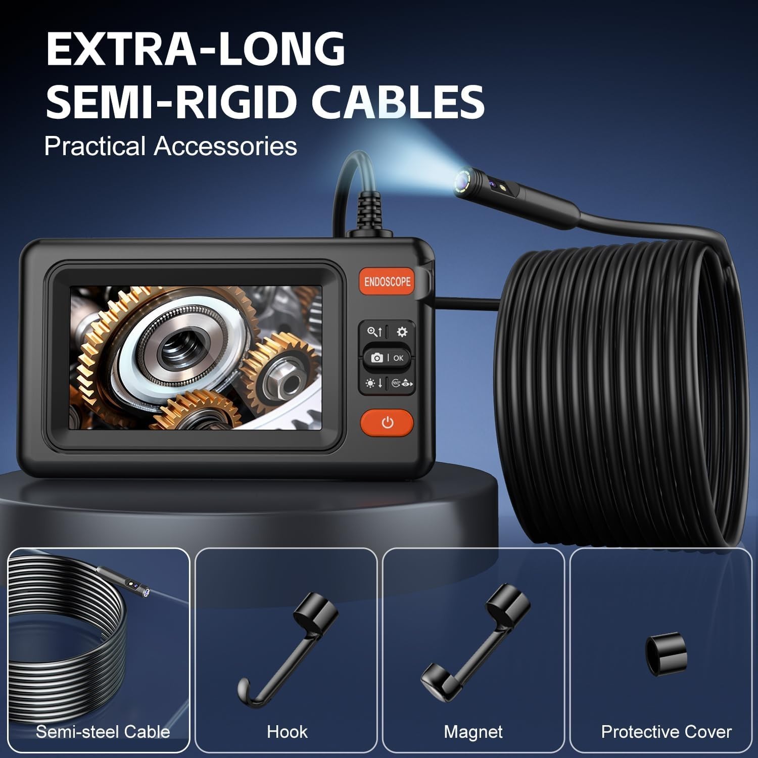 All-In-One Borescope Camera for DIY & Professional Use – Waterproof & Versatile