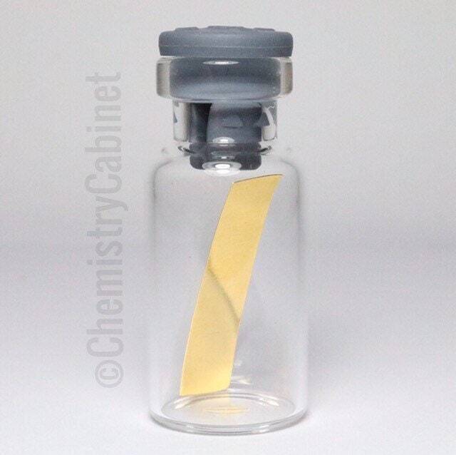 Gold metal strip / electrode 99.99% pure element 79 au chemistry sample