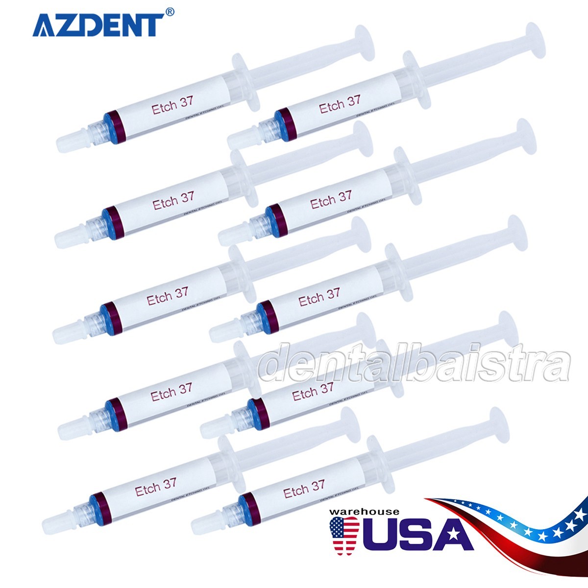10Pcs Dental Acid Etch Etching Gel 37% Gel Adhesive 5ml/Syringe