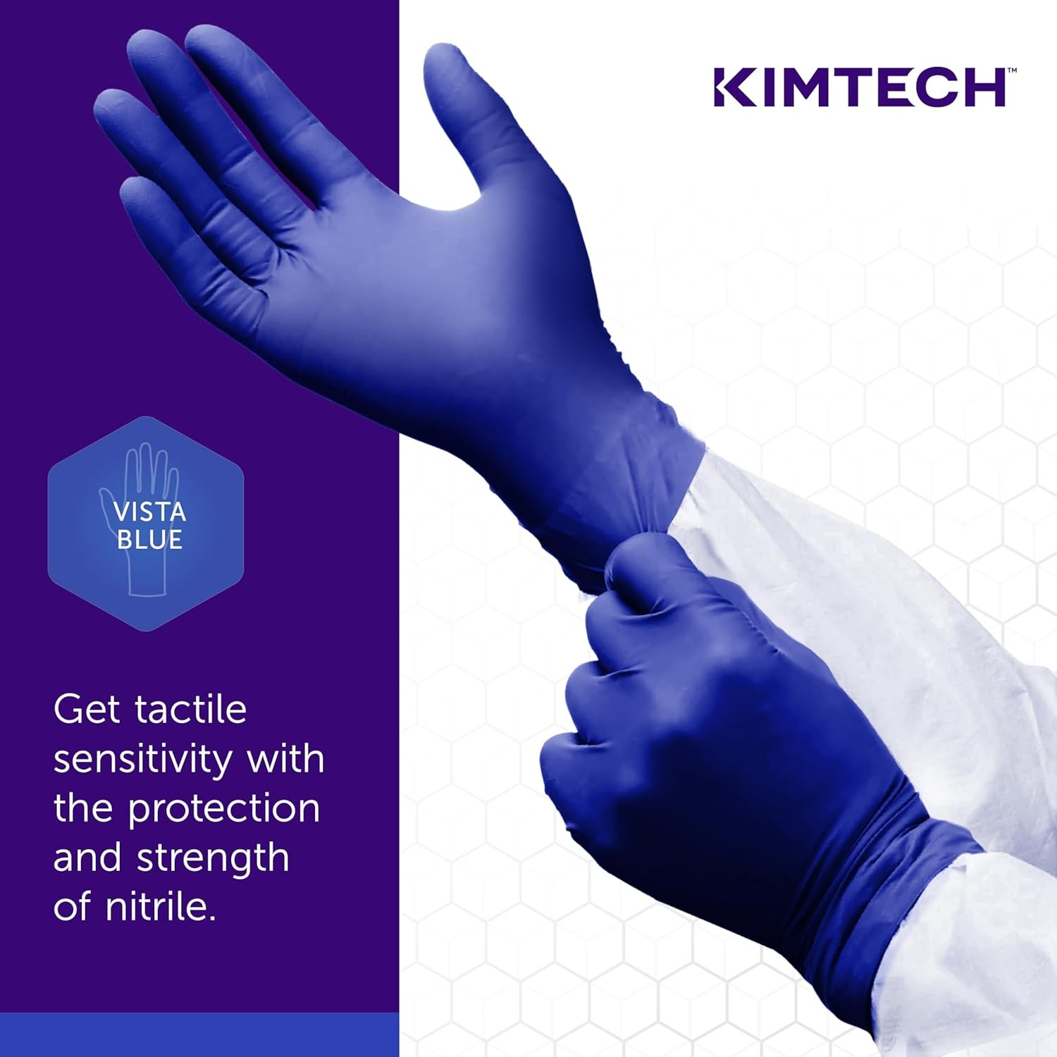 KIMTECH™ Vista™ Nitrile Exam Gloves (62829) 4.3 Mil, Ambidextrous, 9.5”, XL, 180