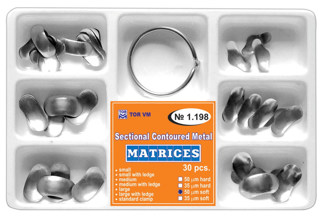 Dental TOR VM Set of Sectional Contoured Metal Matrix Kit – 30 pcs