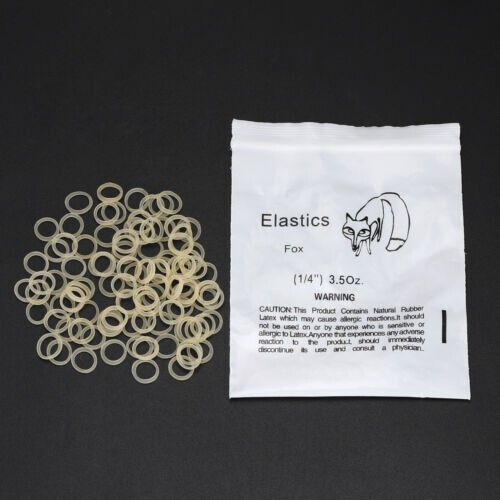 Dental Orthodontic Zoo Pack Elastics latex 3.5 OZ 1/4(fox) Bands 5000pcs